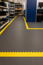 Rubberco Interlocking 10mm Ultra Heavy Duty PVC Floor Tiles for Warehouse, Aircraft Hangar & Fire Stations