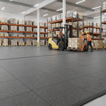 Concrete Floor Covering Tiles - Direct Overlay System installed in warehouse setting
