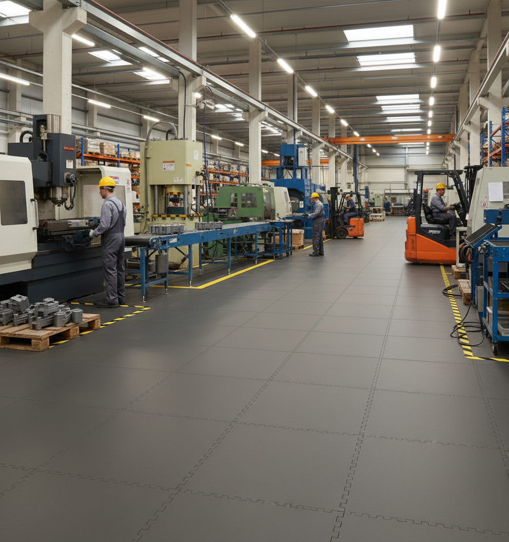 Industrial Concrete Cover Tiles - Damaged Floor Solution