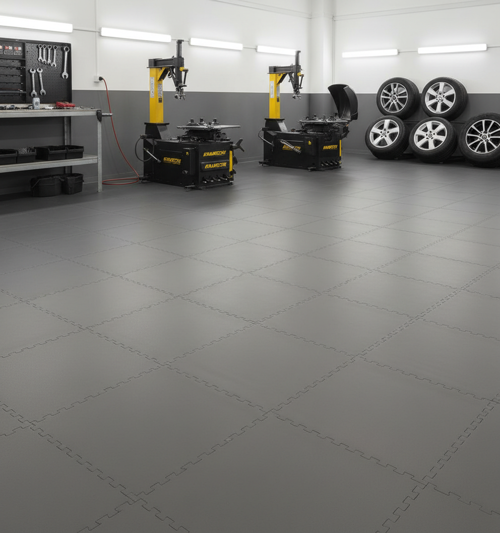 Independent Garage Flooring - Anti-Fatigue Construction
