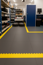 Heavy duty garage floor tiles 10mm PVC interlocking home workshop flooring