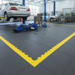 Industrial Interlocking Floor Tiles 10mm | Heavy Duty PVC Warehouse & Factory Flooring | 5 Tonne Forklift Safe UK installed in home garage setting