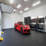 Loading Bay Floor Tiles - Impact & Chemical Resistant installed in home garage setting