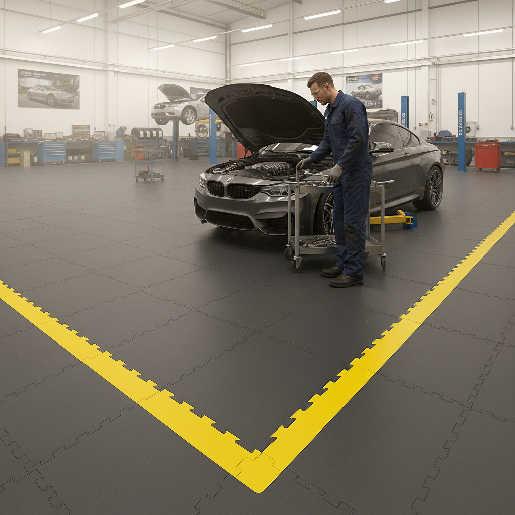 Independent Garage Flooring - Anti-Fatigue Construction - Professional industrial flooring