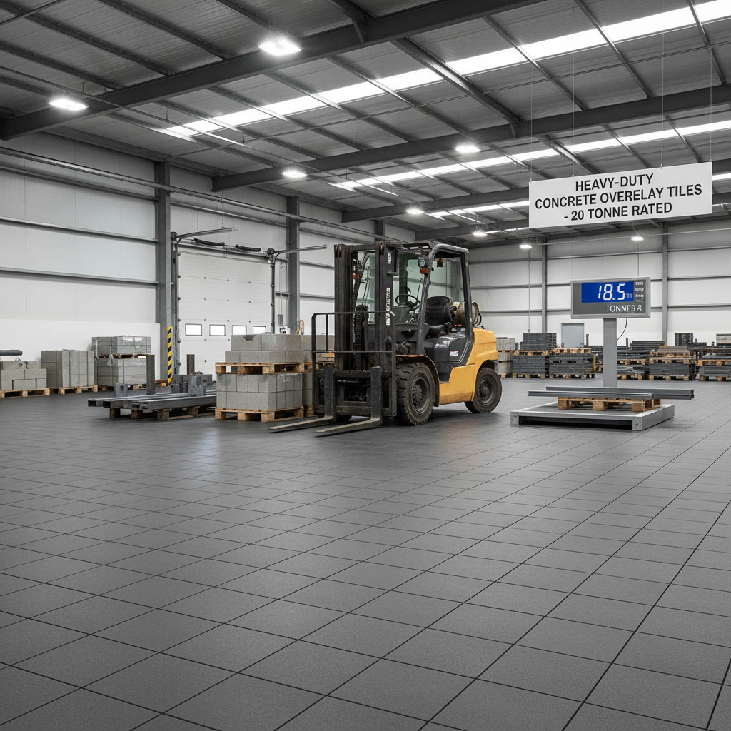 Heavy-Duty Concrete Overlay Tiles - 20 Tonne Rated