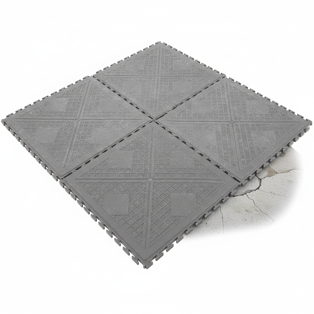 Industrial Concrete Cover Tiles - Damaged Floor Solution