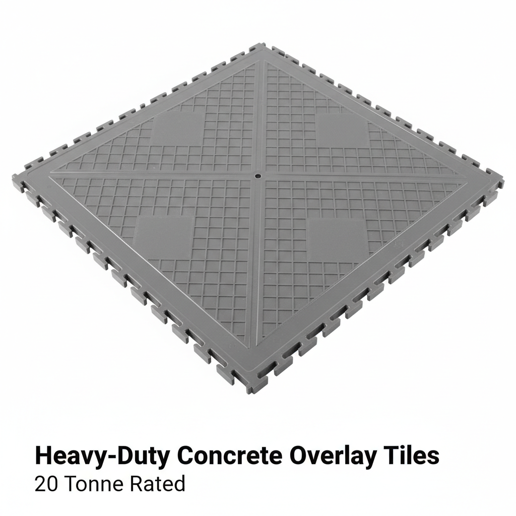 Heavy-Duty Concrete Overlay Tiles - 20 Tonne Rated