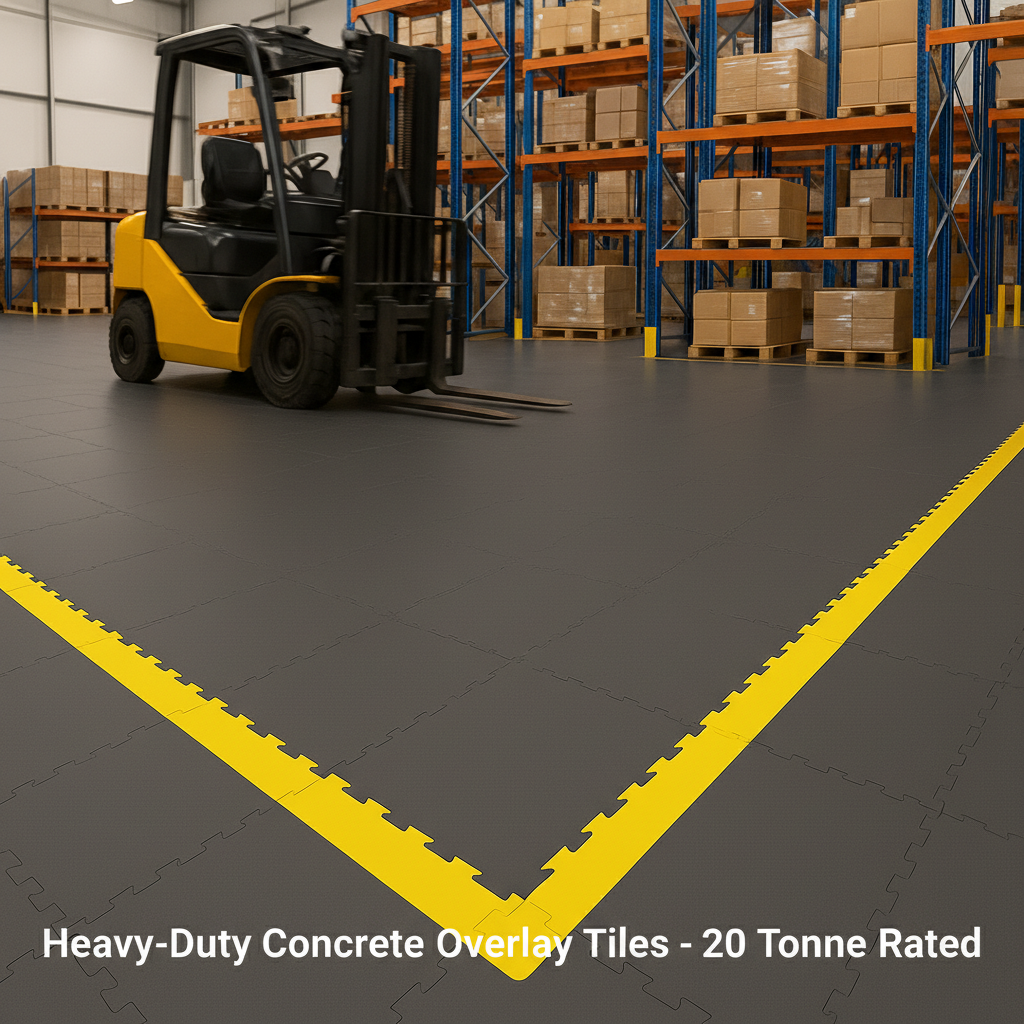 Heavy-Duty Concrete Overlay Tiles - 20 Tonne Rated