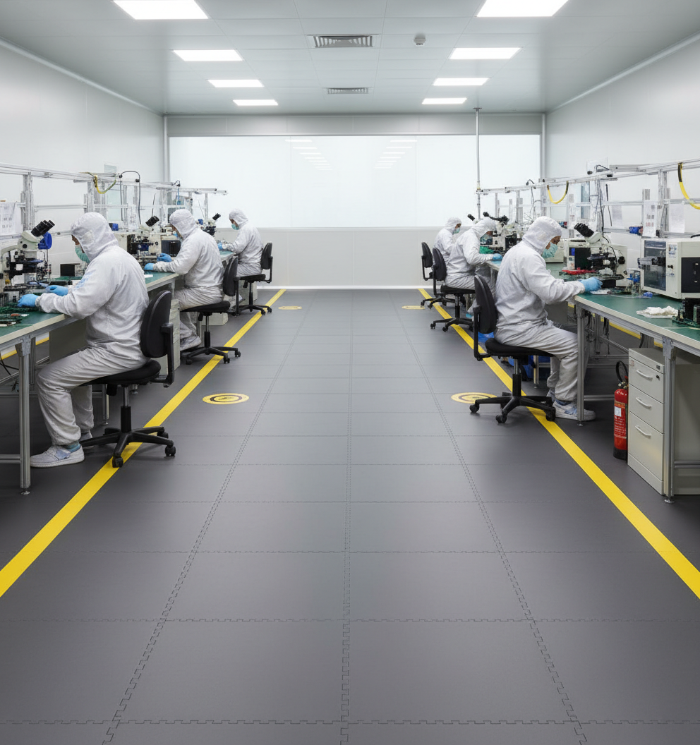 7mm ESD Anti-Static Interlocking PVC Floor Tiles | BS EN 61340 Compliant | Server Rooms & Electronics | UK Stock