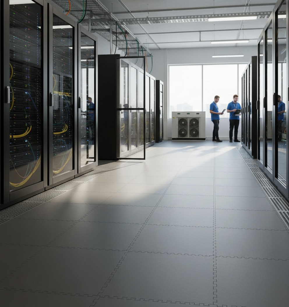 7mm ESD Anti-Static Interlocking PVC Floor Tiles | BS EN 61340 Compliant | Server Rooms & Electronics | UK Stock