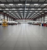 Aircraft Hangar Flooring Tiles 10mm PVC | Aviation Workshop Floor Protection | Jet Fuel Resistant 5T Load UK
