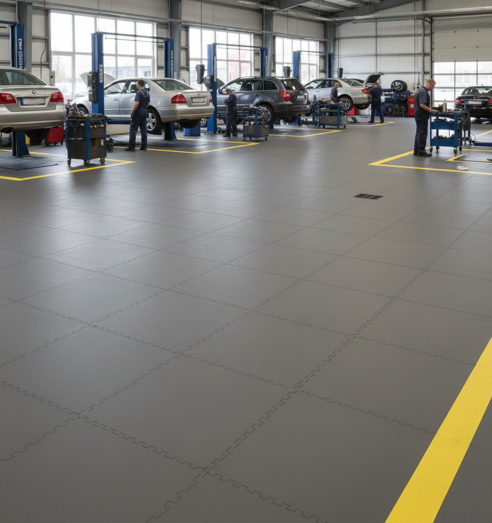 Independent Garage Flooring - Anti-Fatigue Construction