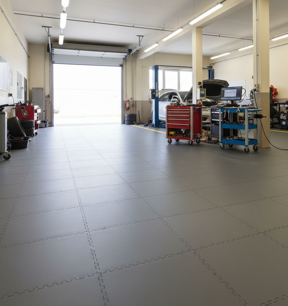 Workshop Floor Tiles for Mechanics - Easy Clean Surface