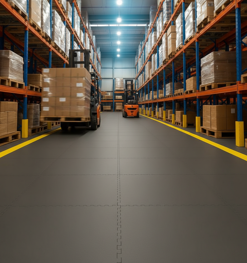 Distribution Warehouse Floor Tiles - Forklift Traffic Rated