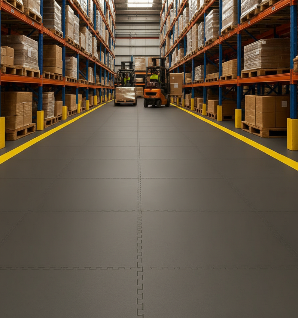 Logistics Warehouse Floor Tiles - Forklift & Pallet Jack Rated