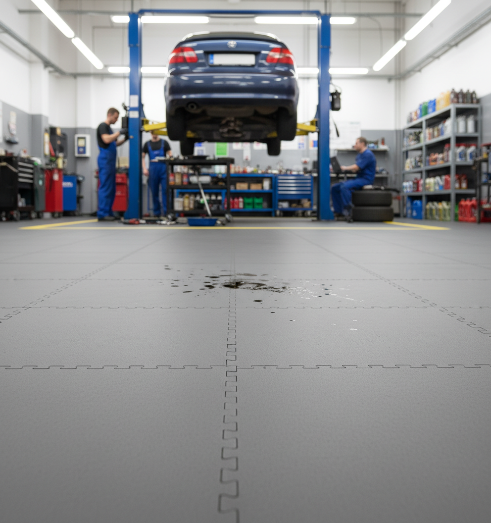 Automotive Workshop Floor Tiles