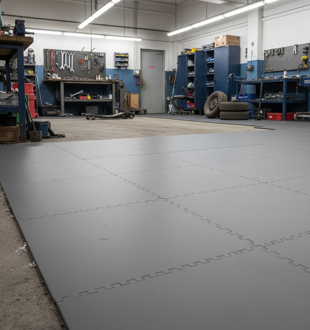 Cracked Concrete Floor Tiles