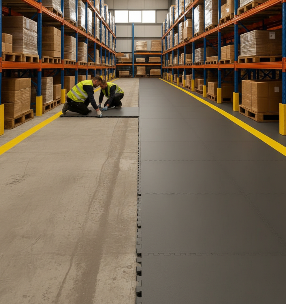 Concrete Floor Covering Tiles - Direct Overlay System