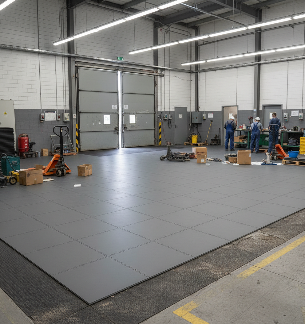 Concrete Floor Covering Tiles - Direct Overlay System