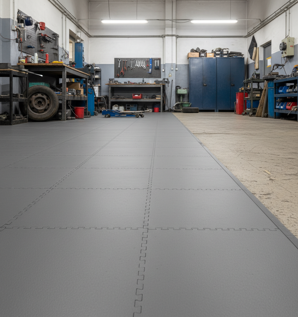 Industrial Concrete Cover Tiles - Damaged Floor Solution