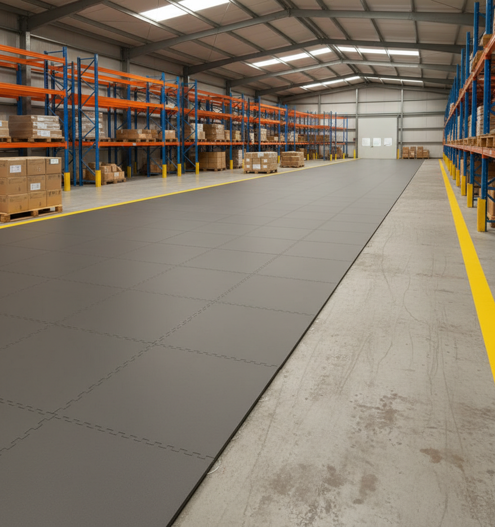 Industrial Concrete Cover Tiles - Damaged Floor Solution
