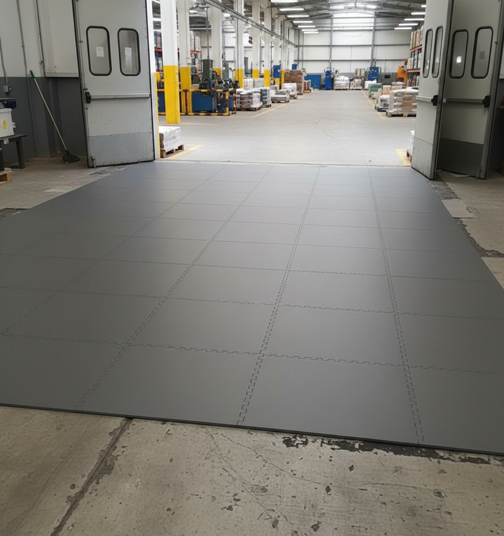 Industrial Concrete Cover Tiles - Damaged Floor Solution