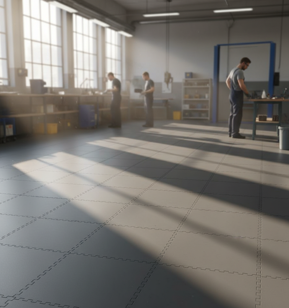 Industrial Concrete Cover Tiles - Damaged Floor Solution