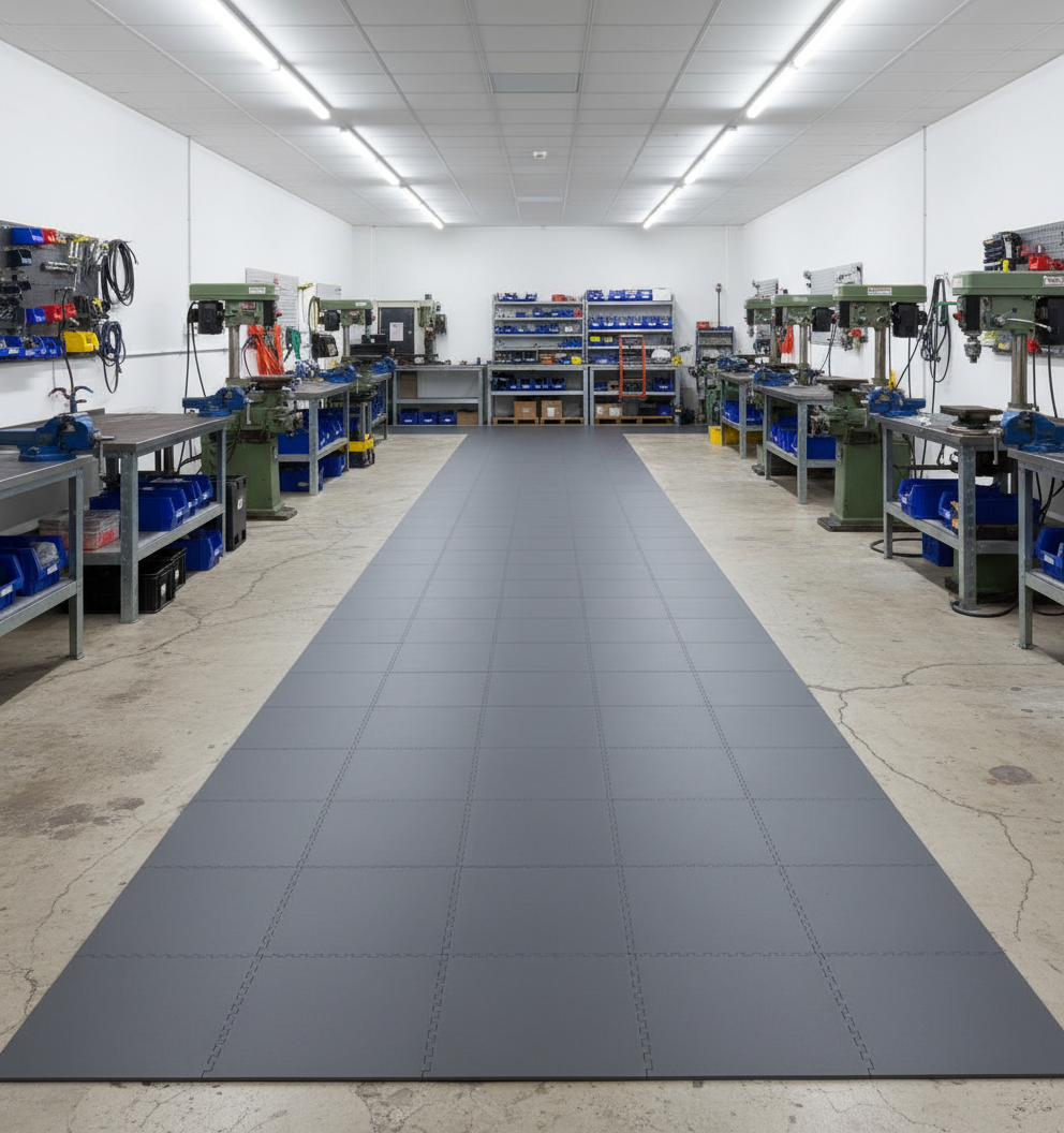 Industrial Concrete Cover Tiles - Damaged Floor Solution